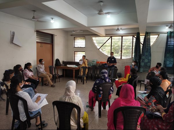 Coalition Meeting in progress in Seemapuri, Delhi, under the Laureus Model City Project by PRIA and Pro-Sport Development