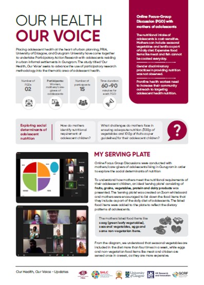 Focus-Group Discussion (FGD) with mothers of adolescents - Nutrition Infographics (English)