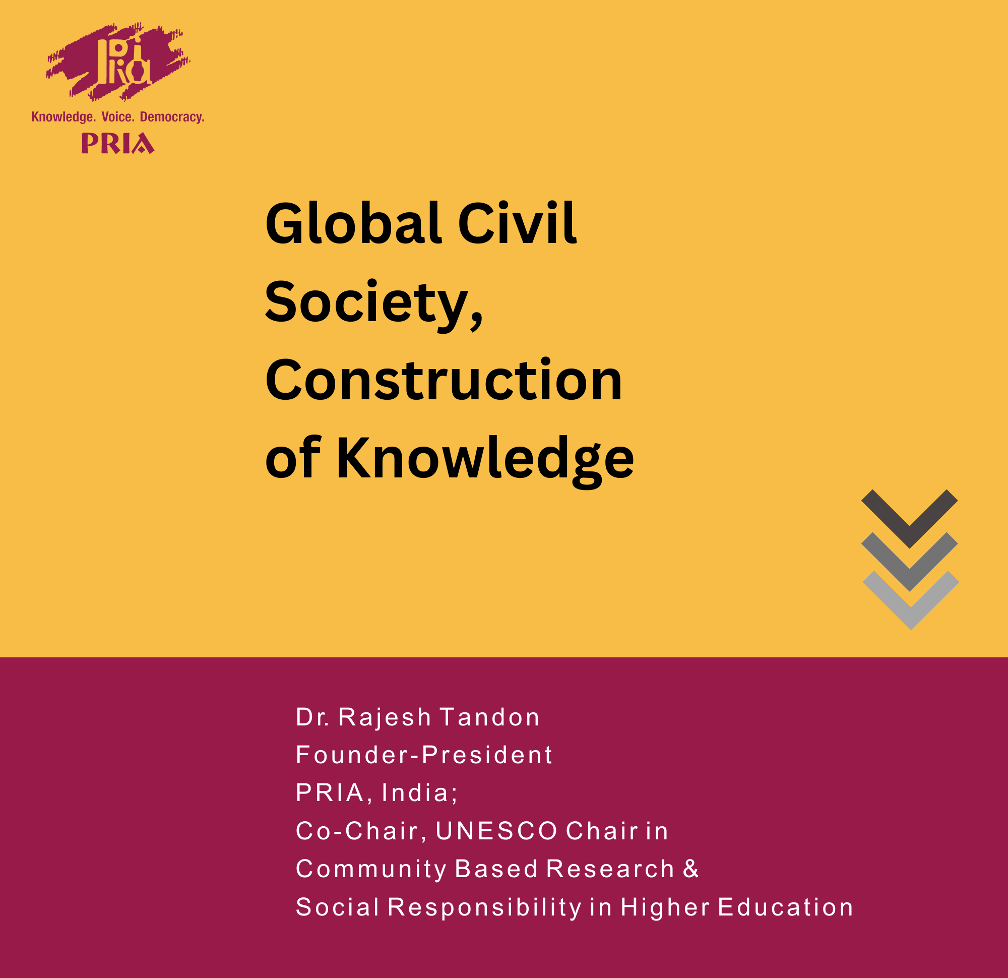 Global Civil Society, Construction of Knowledge